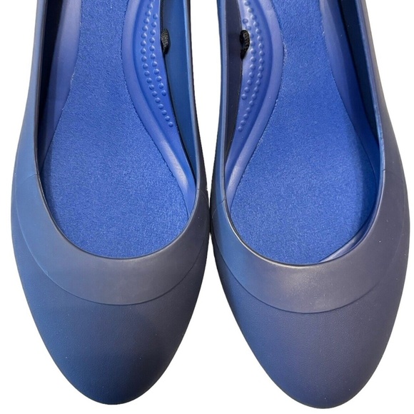 Crocs Lina Wedge Pumps Shoes Women's Size 8 Blue Comfort Slip On Heels Shoes - Picture 9 of 12